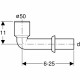 Concealed flush outlet pipe EESV63367 Idesal Standard