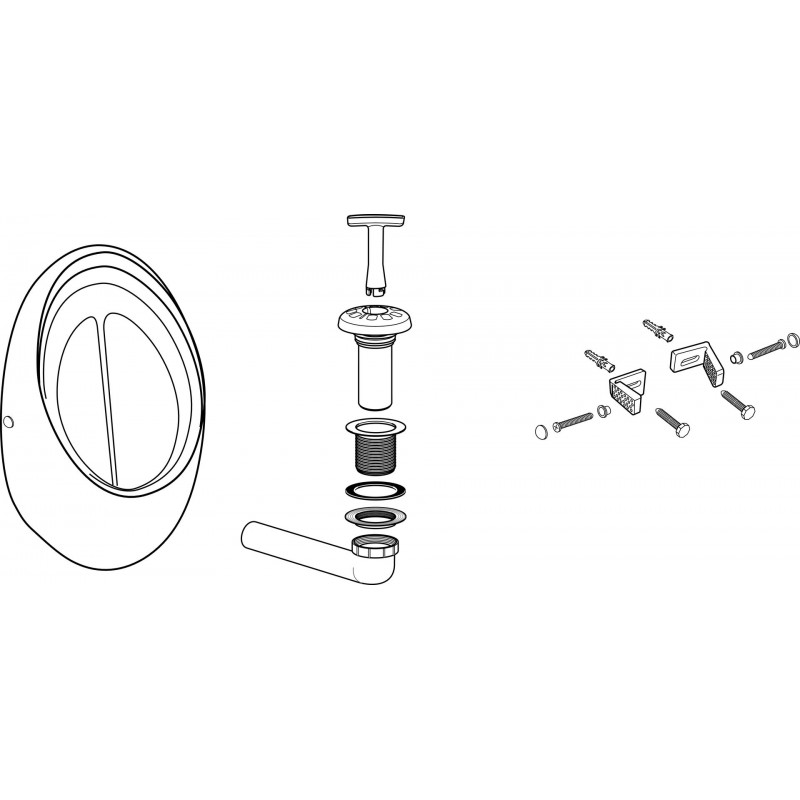 Waste pipe for waterless urinal RV07367/EEEV50167 Ideal Standard