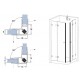 Corner magnetic shower bars Ideal Standard T182867