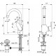 Washbasin faucet with swivel outlet Ideal Standard Vito B0410AA